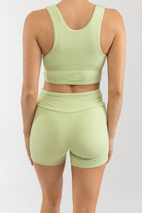 RHYTHM ELLE RIBBED BIKE SHORT | APPLE