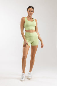 RHYTHM ELLE RIBBED BIKE SHORT | APPLE