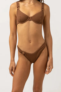 RHYTHM AVOCA RING HI CUT PANT - CHOCOLATE