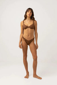 RHYTHM AVOCA RING HI CUT PANT - CHOCOLATE