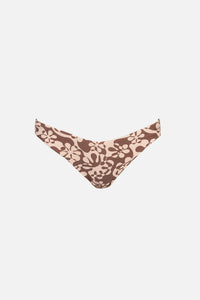 RHYTHM DRIFTER FLORAL HI CUT PANT - CHOCOLATE.