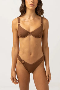 RHYTHM AVOCA RING UNDERWIRE TOP - CHOCOLATE