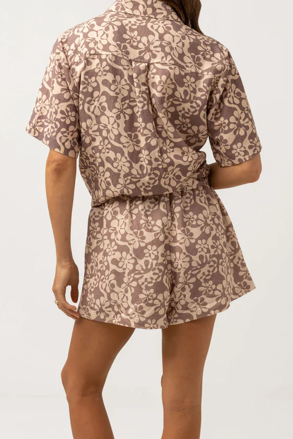 RHYTHM DRIFTER FLORAL SHORT - CHOCOLATE