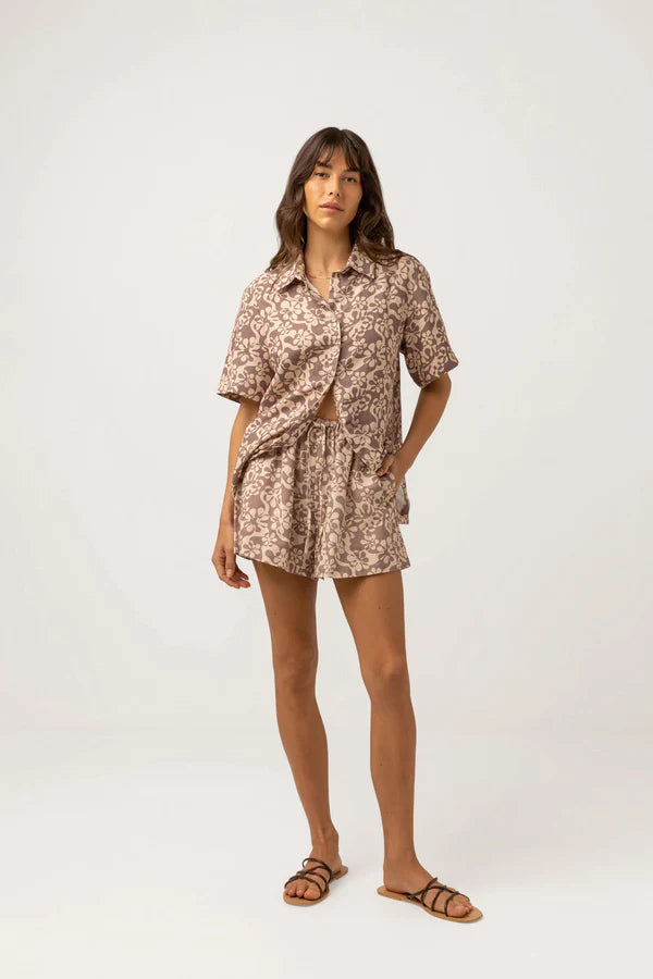 RHYTHM DRIFTER FLORAL SHORT - CHOCOLATE