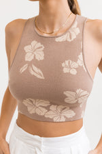 RHYTHM HIBISCUS KNIT TOP - TAUPE
