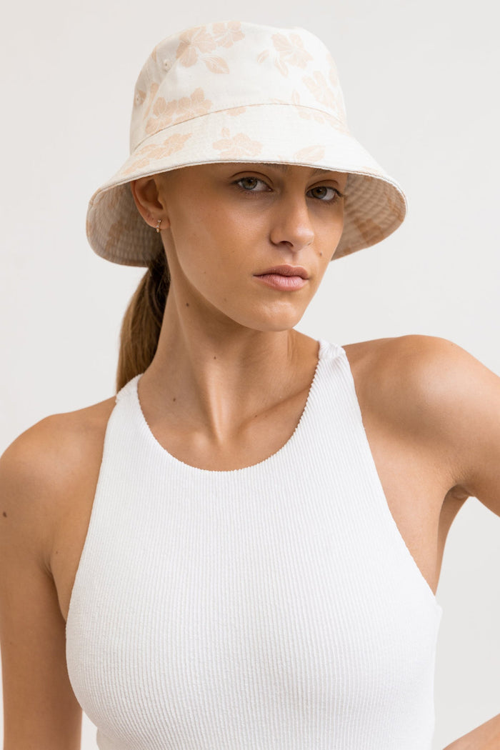 RHYTHM HIBISCUS BUCKET HAT - TAUPE