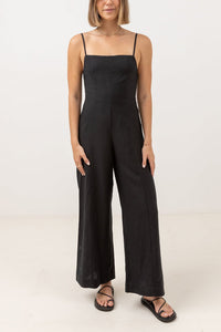 RHYTHM ANDRES WIDE LEG JUMPSUIT - BLACK