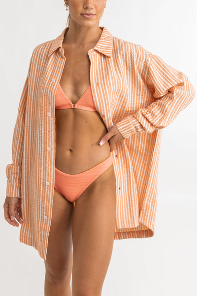 RHYTHM CLASSIC OVERSIZED SHIRT - ORANGE STRIPE