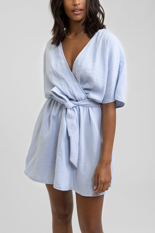 RHYTHM PENELOPE DRESS - ICE BLUE