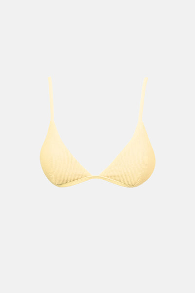RHYTHM ISLA RIB BRALETTE TOP - BUTTER YELLOW