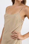 RHYTHM VIRGO GEO SLIP MINI DRESS - DESERT