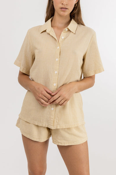 RHYTHM TWILIGHT STRIPE SHIRT - LEMONGRASS STRIPE