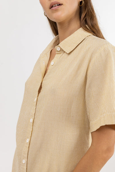 RHYTHM TWILIGHT STRIPE SHIRT - LEMONGRASS STRIPE