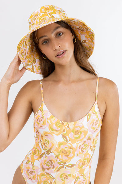 RHYTHM MIMOSA FLORAL BUCKET HAT - IVORY