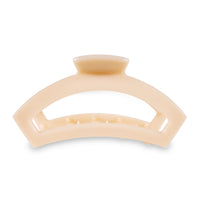 TELETIES OPEN LARGE HAIR CLIP - ALMOND BEIGE