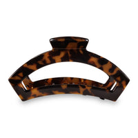 TELETIES OPEN LARGE HAIR CLIP - TORTOISE