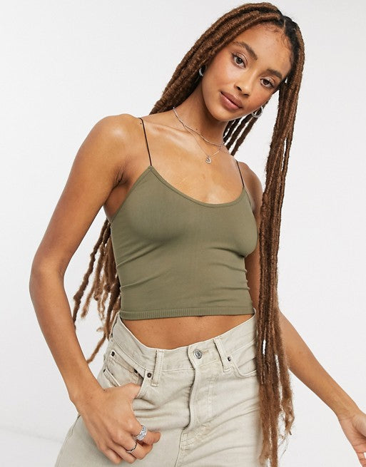 FREE PEOPLE SKINNY STRAP BRAMI - MILITARY 0976