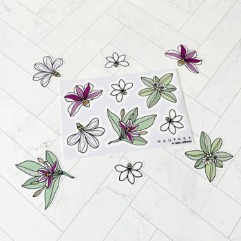 KAKOU COLLECTIVE NAUPAKA VINYL STICKER SHEET