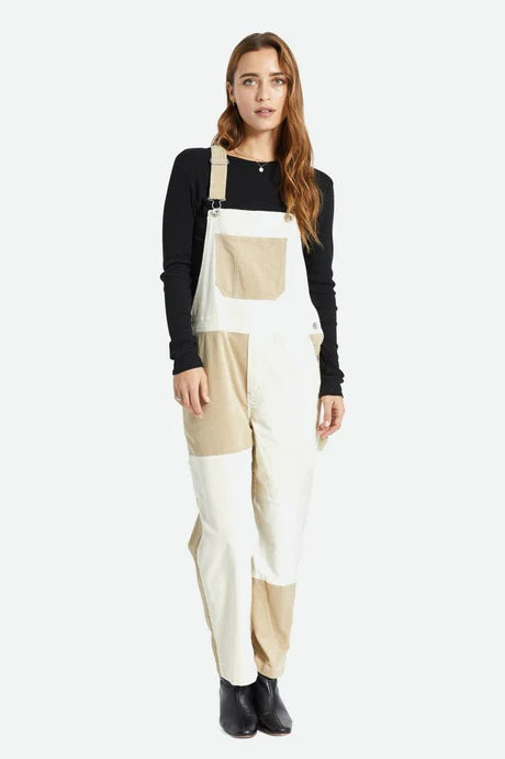 BRIXTON CHRISTINA CROP OVERALL - DOVE VANILLA