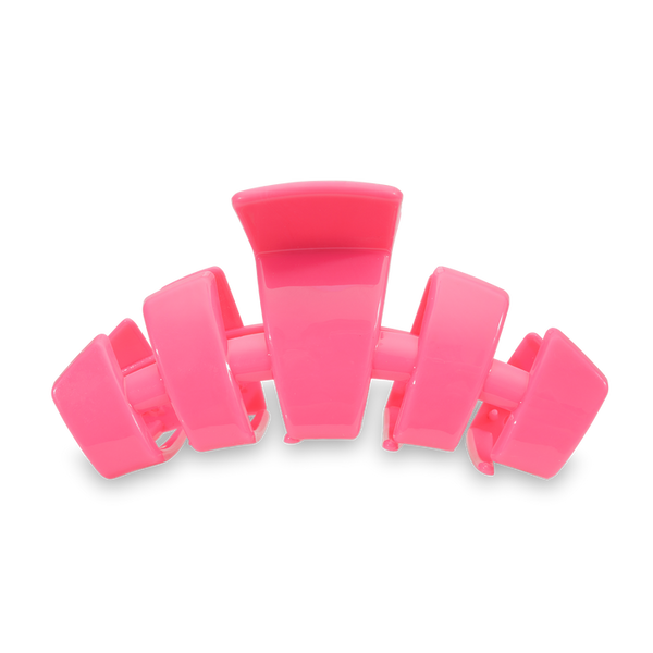 TELETIES HAIR CLIPS LARGE - HOT PINK