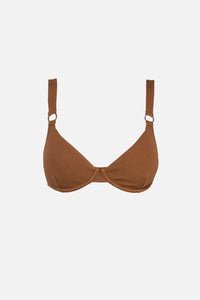 RHYTHM AVOCA RING UNDERWIRE TOP - CHOCOLATE