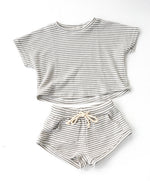 BY THE SHORE WAFFLE SET - STRIPED GRAY