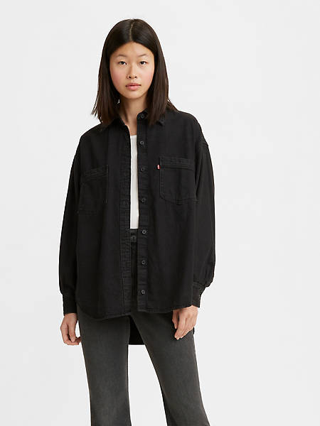 LEVIS REMI UTILITY SHIRT - BLACK ROSE X 0001