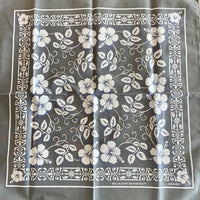 HIBISCUS BANDANA - LIGHT GREY