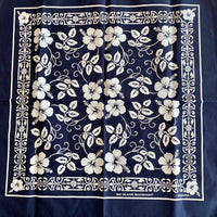 HIBISCUS BANDANA - NAVY