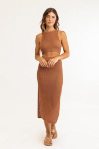 RHYTHM DESERT KNIT CROP TOP - SIENNA
