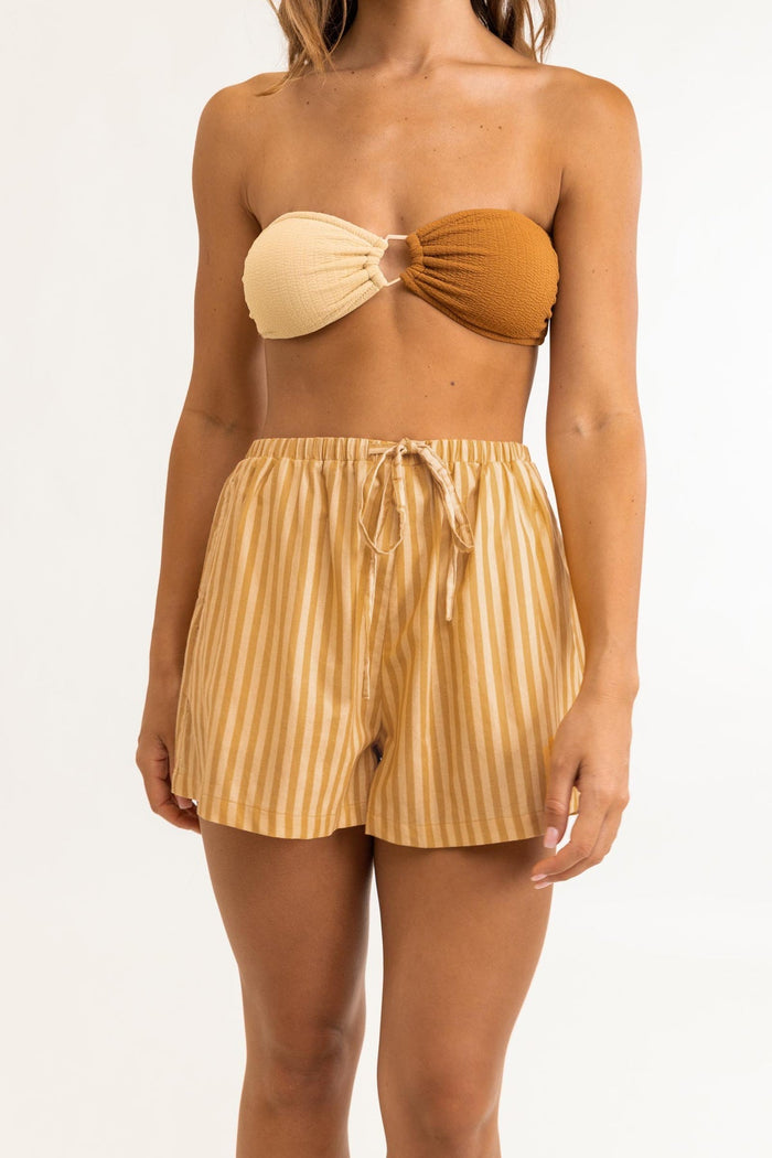 RHYTHM OASIS STRIPE SHORT - GOLDEN BROWN