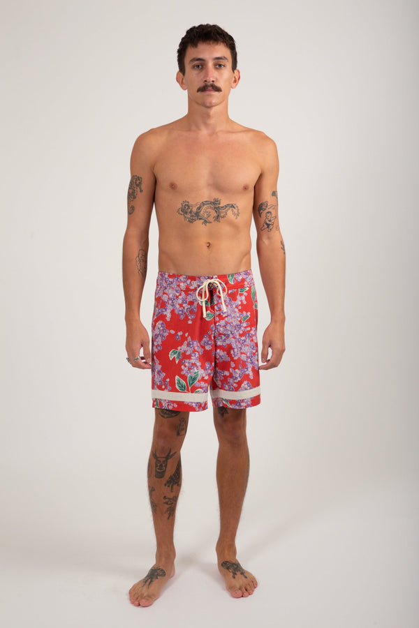 RHYTHM ISLE FLORAL TRIM TRUNK | RED
