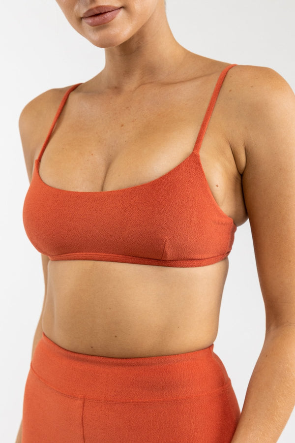 RHYTHM TERRY CROP TOP - BURNT OCHRE