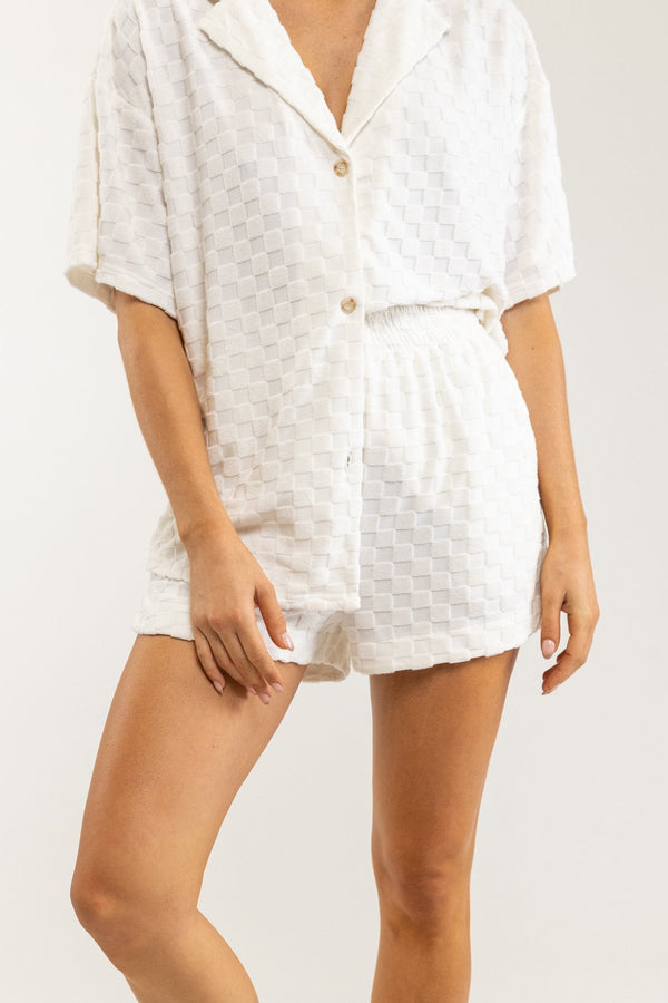 RHYTHM JACQUARD TERRY SHORT - OFF WHITE