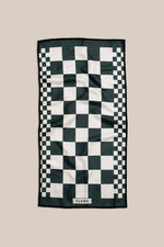 FLOWE CHECKER PERFORMANCE HAND TOWEL - FOREST