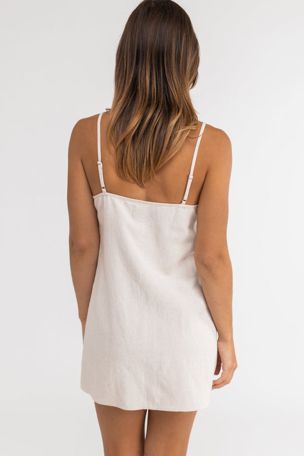 RHYTHM CLASSIC SLIP DRESS - OAT