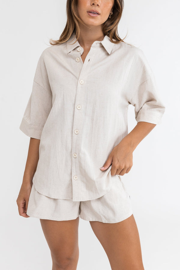 RHYTHM CLASSIC LOUNGE SHIRT - OAT