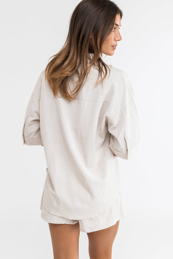 RHYTHM CLASSIC LOUNGE SHIRT - OAT