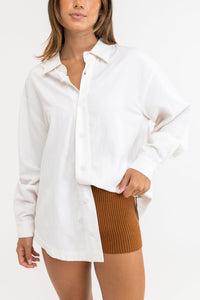 RHYTHM CLASSIC OVERSIZED SHIRT - WHITE