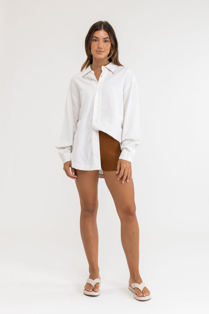 RHYTHM CLASSIC OVERSIZED SHIRT - WHITE