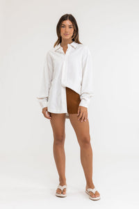 RHYTHM CLASSIC OVERSIZED SHIRT - WHITE