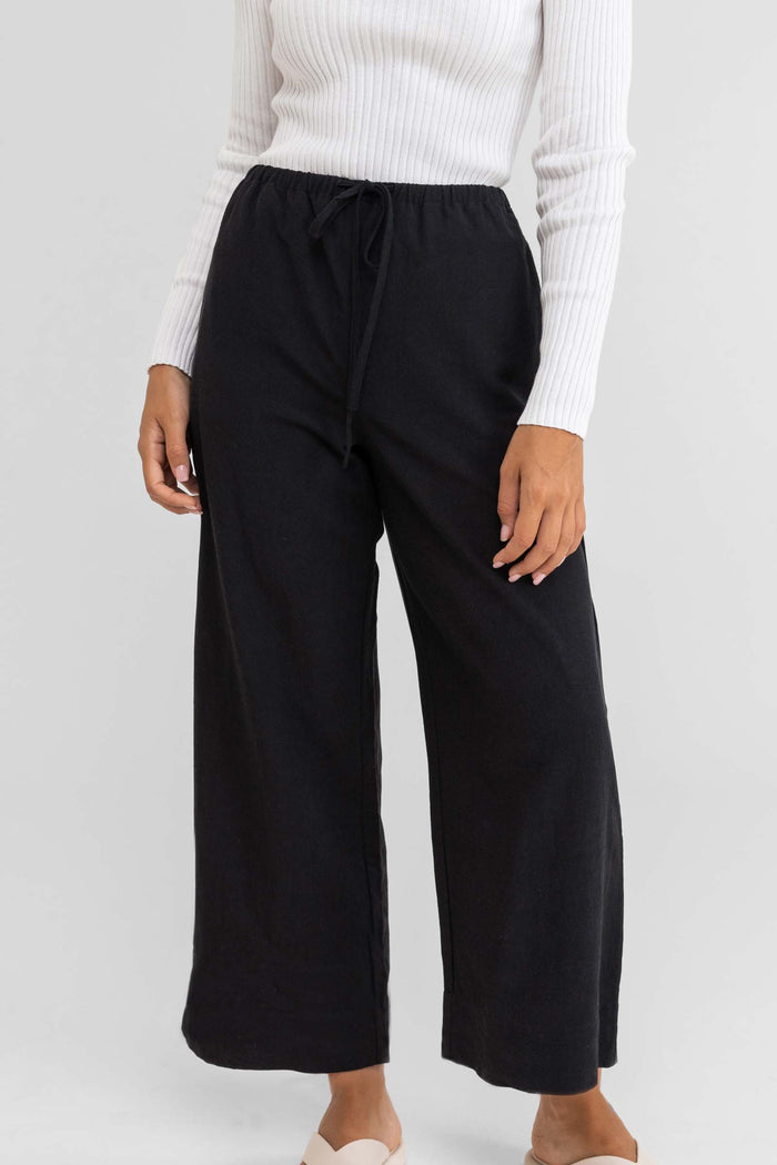RHYTHM CLASSIC DRAWSTRING PANTS - BLACK