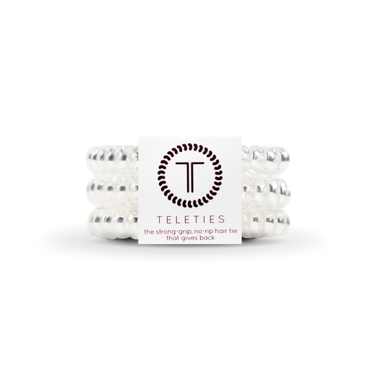 TELETIES HAIR TIE SMALL - CRYSTAL CLEAR
