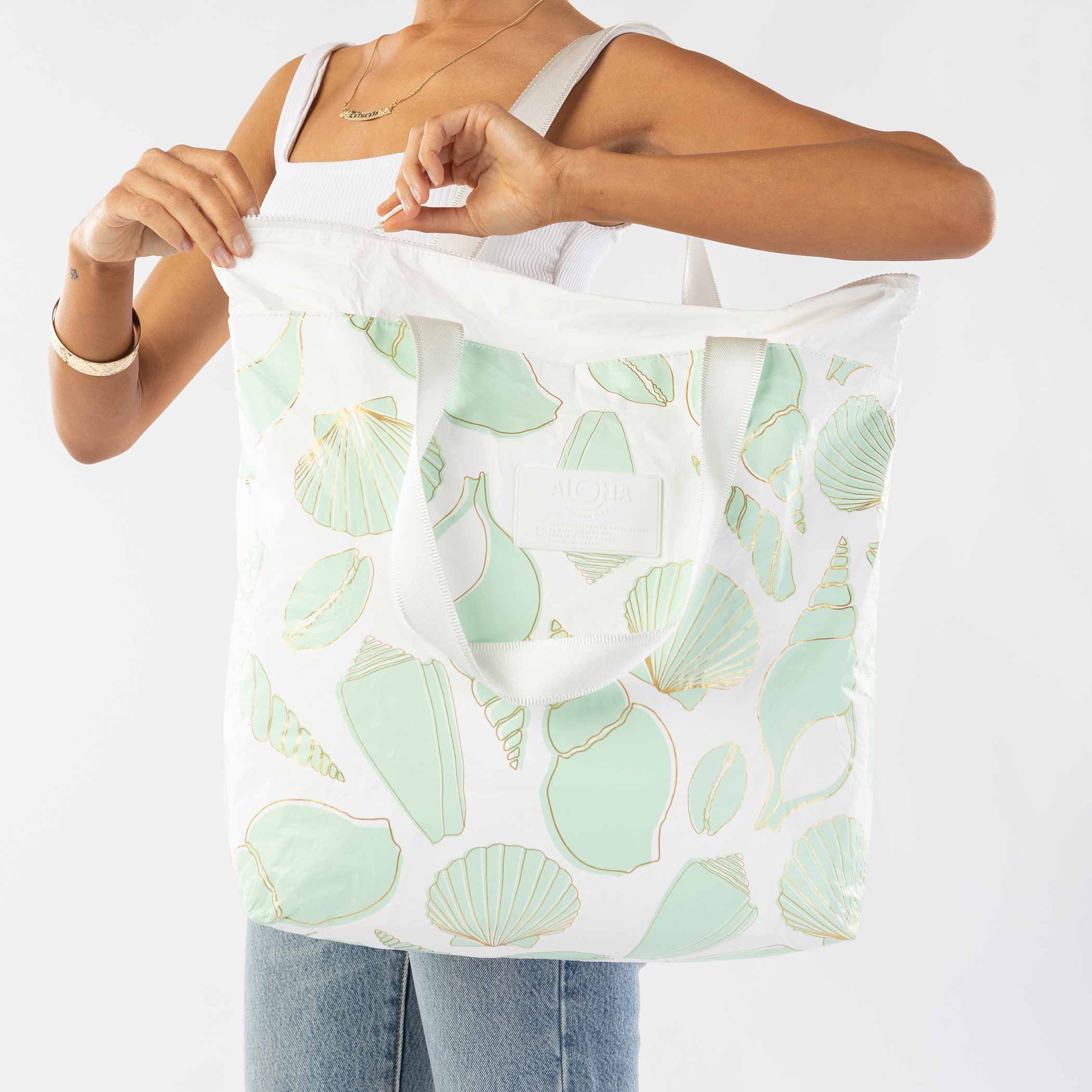 ALOHAcollection★ジッパー付トートDayTripper| Sea Treasure ALOHA COLLECTION DAY TRIPPER / SEA TREASURE CREME – Work It Out