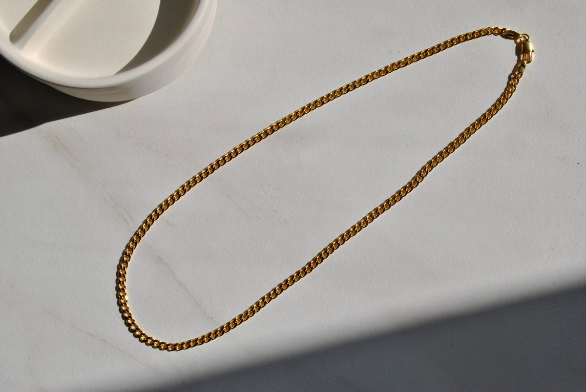 SUNDAY JEWELS - DREW CHAIN NECKLACE - 18"