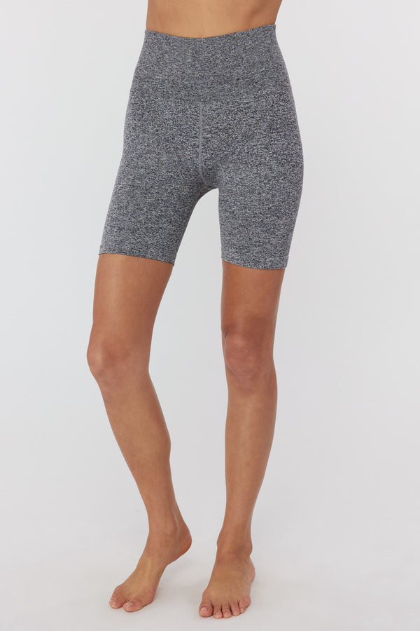 SPIRITUAL GANGSTER BIKER SHORT - HEATHER GRAY