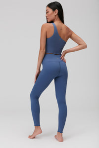 SPIRITUAL GANGSTER LUNA ONE SHOULDER SEAMLESS TANK - DENIM