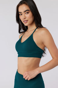 SPIRITUAL GANGSTER SELENE SEAMLESS TRIANGLE BRA - PINE
