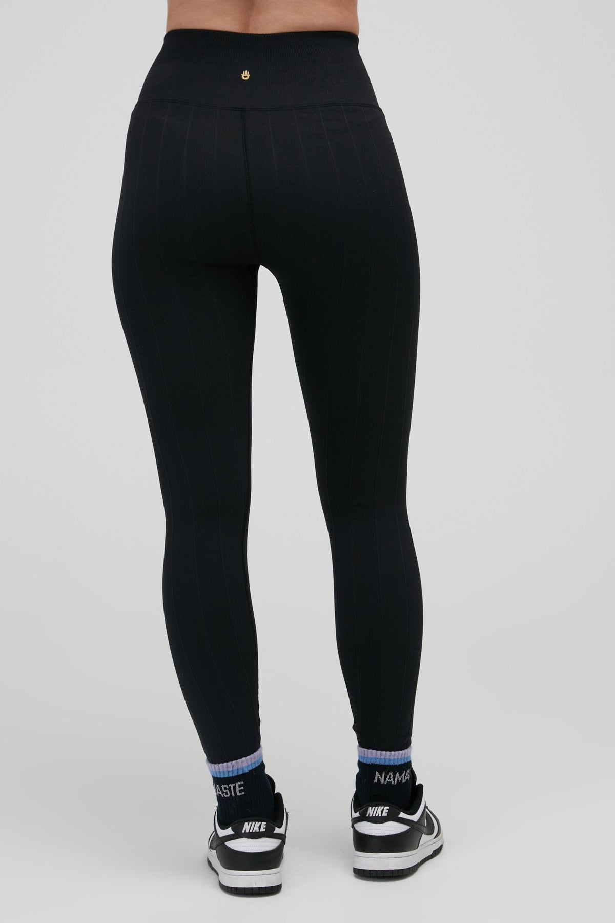 SPIRITUAL GANGSTER AMARA WIDE RIB SEAMLESS LEGGINGS - BLACK