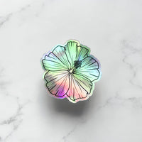 KAKOU COLLECTIVE HIBISCUS HOLOGRAPHIC STICKER